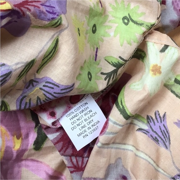 Anthro x Debbie Katz Elodie Dress Beach Coverup Floral Print Tunic - Picture 13 of 16